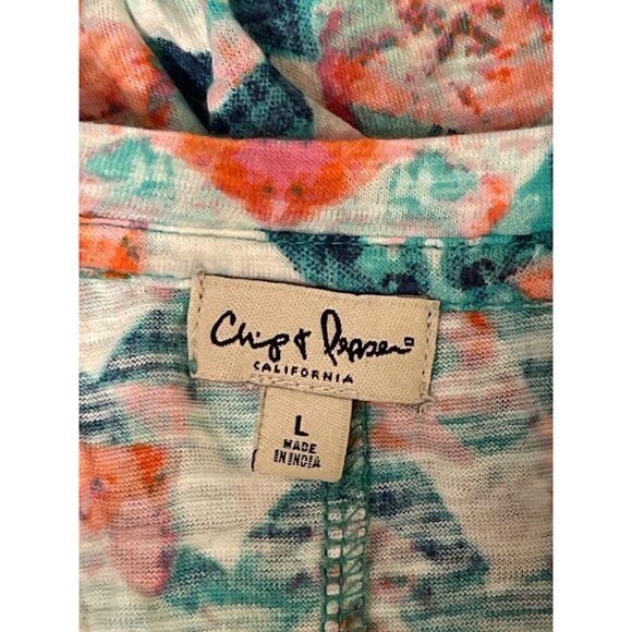 Chip & Pepper California Womens Floral Print Lightweight Top L Multicolor - Picture 3 of 3